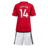 Manchester United Christian Eriksen #14 Domaci Dres za djecu 2023-24 Kratak Rukav (+ Kratke hlače)